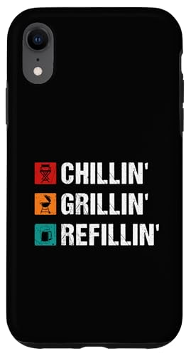 Hülle für iPhone XR Lustiges BBQ Grillen Fleischgrill Smoker Barbecue von Chillin' Grillin' Refillin' BBQ