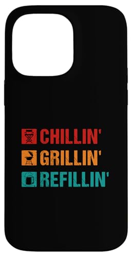 Hülle für iPhone 14 Pro Max Lustiges BBQ Grillen Fleischgrill Smoker Barbecue von Chillin' Grillin' Refillin'