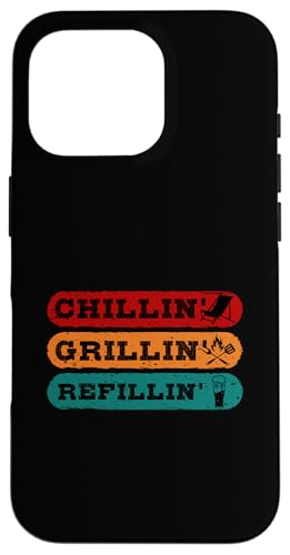 Hülle für iPhone 16 Pro Lustiges BBQ Grillen Fleischgrill Smoker Barbecue von Chillin' Grillin' Refillin'