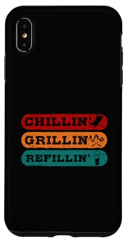 Hülle für iPhone XS Max Lustiges BBQ Grillen Fleischgrill Smoker Barbecue von Chillin' Grillin' Refillin'