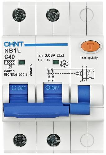 Chint 205013 FI-Schutzschalter/Leitungsschutzschalter 2polig 25A 0.03A 240 V, 415V von Chint