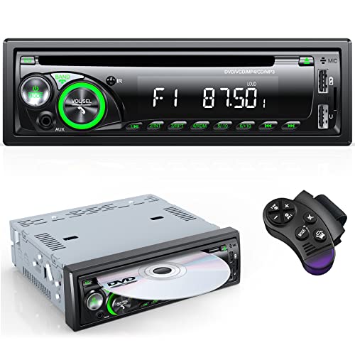 9-24V Autoradio mit CD DVD Player und Bluetooth Freisprecheinrichtung,RDS 1DIN Autoradio 7 Farben MP3 Player FM/AM Radio mit 2 USB SD/AUX/Lenkradfernbedienung von Chismos