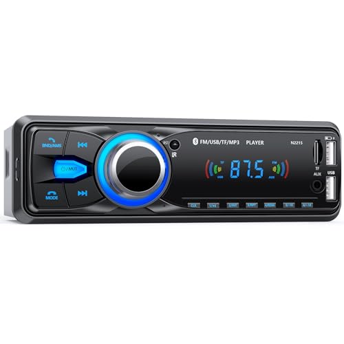 Autoradio Bluetooth, Chismos Auto Radio Bluetooth Radio 1Din Autoradio mit Bluetooth FM Autoradio mit AUX/2 USB/SD Karte/MP3-Player Fernbedienung, Unterstützung für iOS/Android von Chismos