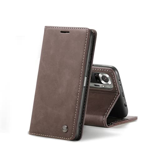 Chocoyi Kompatibel mit Xiaomi Mi Note 10/10 Pro Hülle Leder,Magnetverschluss Premium PU Leder Flip Case,Standfunktion.-Kaffee Braun von Chocoyi