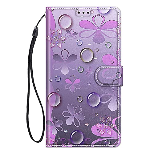 ChoosEU Hülle für Samsung Galaxy A23 / M23 5G / M13 4G Klapphülle Muster Handytasche Schutzhülle Flip Case Stoßfeste Silikon Motive Handyhülle Motiv Klappbar Lederhülle Galaxy A23 5G Cover - Violett von Choeeu