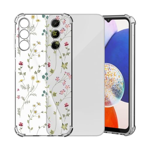 ChoosEU Transparent Hülle für Samsung Galaxy A54 5G Weich TPU Silikon Case mit Blume Muster Motiv für Mädchen Frauen Dünne Handyhülle Stoßfeste Airbag Schutzhülle Durchsichtig Cover - Bunt von Choeeu