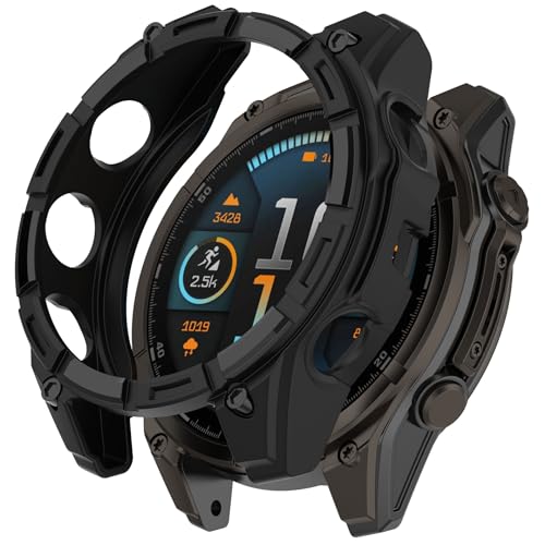 Chofit Schutzhülle kompatibel mit Garmin Fenix 8 47 mm, TPU-Schutzfolie, robuste Schutzhülle für Fenix 8, 47 mm, Schwarz von Chofit