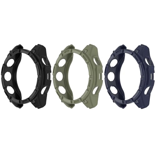 Chofit Schutzhülle kompatibel mit Garmin Fenix 8 47 mm, TPU-Schutzhülle, robuste Schutzhülle für Fenix 8, 47 mm, Schwarz + Blau + Grün von Chofit