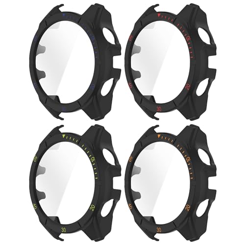 Chofit Schutzhüllen kompatibel mit Garmin Fenix 8 43 mm Displayschutzfolie, PC-Schutzhülle mit HD-Hartglasfolie, Uhrenzubehör für Fenix 8 43 mm (4A) von Chofit