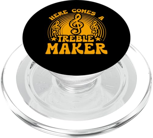 Hier kommt ein Treble Maker-Musikliebhaber PopSockets PopGrip für MagSafe von Choir Teacher Music Lover Funny Musician Graphic