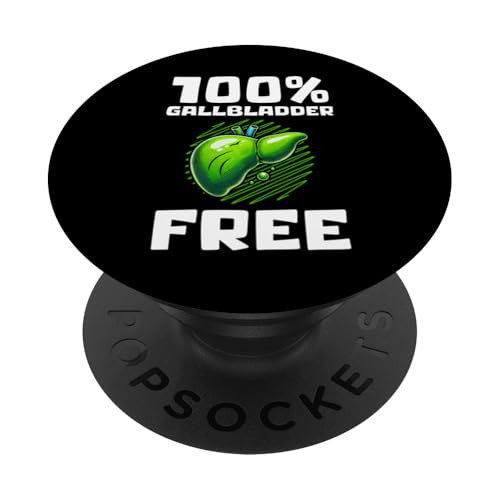 100% Gallbladder Free Gallbladder Removal PopSockets Klebender PopGrip von Cholezystektomie Gallenblase Design Idee