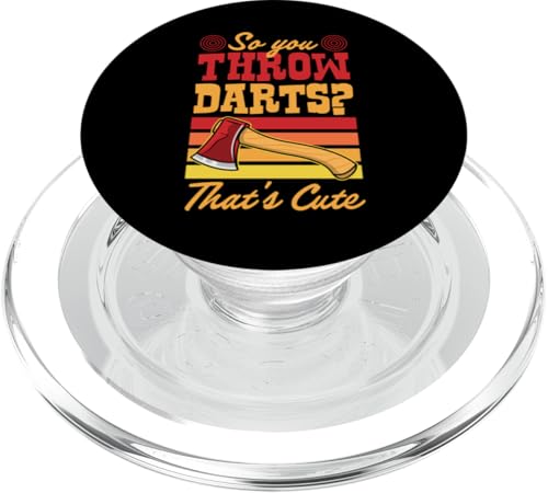 Also wirfst du Darts, das ist niedlicher Axtwurf-Humor PopSockets PopGrip für MagSafe von Chop and Aim Axe Indoor Throwing Party Essentials