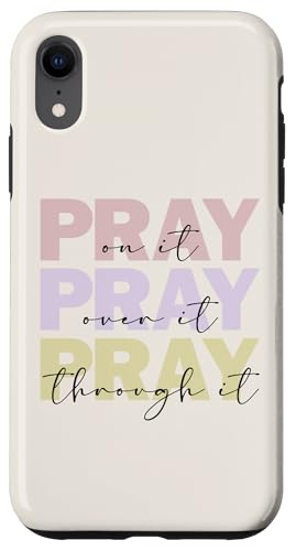 Hülle für iPhone XR Christian Merch / Pray On It / Bibelvers Faith Prayer von Christian Apparel & Gifts HHWCo.