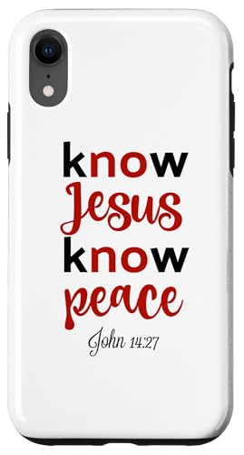 Hülle für iPhone XR Kennen Sie Jesus Kennen Sie Frieden / Bibel Vers Christliche von Christian Apparel & Gifts HHWCo.