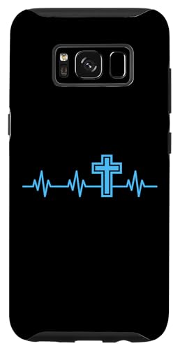 Hülle für Galaxy S8 Ostern Kreuz Liebe EKG Herz Puls Christian Pastor Leben von Christian Church Service and Bible Verse Merch