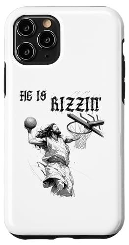 Hülle für iPhone 11 Pro He Is Rizzin' Lustiger Jesus Basketball Meme Christian Ostern von Christian Faith Easter Day Christian T-shirt