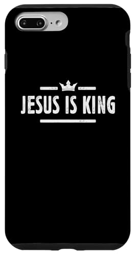 Hülle für iPhone 7 Plus/8 Plus Jesus is King Christian Zitat von Christian Religious Quotes CLD Apparel