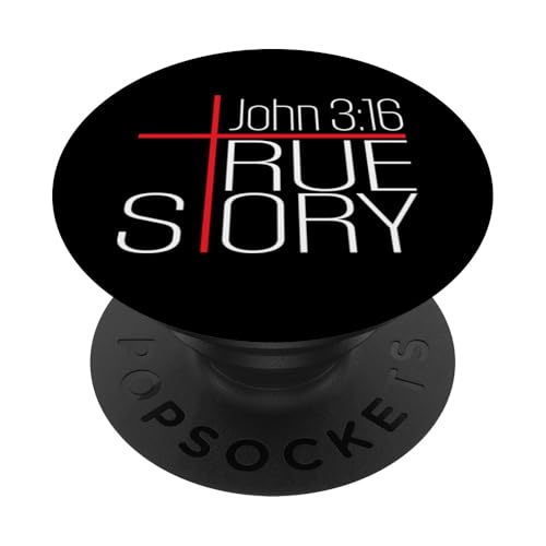 John 3:16 Wahre Geschichte Liebe Jesus Christliches Weihnachten PopSockets Klebender PopGrip von Christian Teez