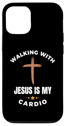 Hülle für iPhone 12/12 Pro Mit Jesus gehen ist mein cardiochristlicher Laufhumor von Christian Workout Apparel Co.