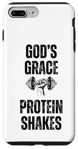 Hülle für iPhone 7 Plus/8 Plus God's Grace Protein Shakes Hantel Christian Weight Lifter von Christian Workout Apparel Co.