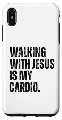 Hülle für iPhone XS Max Walking with Jesus ist mein lustiger Christian Faith Runner von Christian Workout Apparel Co.