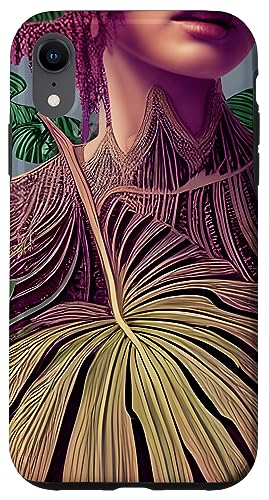 Hülle für iPhone XR Frau in Monstera Deliciosa Leaves von Christine aka stine1