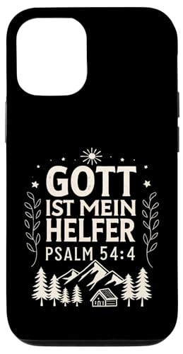 Hülle für iPhone 12/12 Pro Gott Ist Mein Helfer Psalm 54:4 von Christliche Sprüche