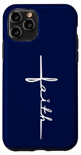 Hülle für iPhone 11 Pro Kreuz von Jesus Christus als Symbol des Glaubens in kursiven von Christliches Jesus-Glauben-Kreuz-Zubehör