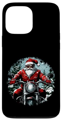 Hülle für iPhone 13 Pro Max Motorradfahrer Weihnachten / Weihnachtsmann Motorradfahrer von Christmas Animals