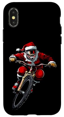 Hülle für iPhone X/XS Downhill Bike Weihnachten von Christmas Animals