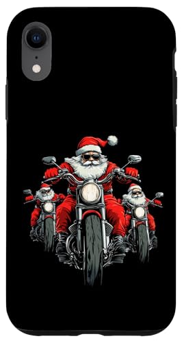 Hülle für iPhone XR Motorradfahrer Weihnachten von Christmas Animals