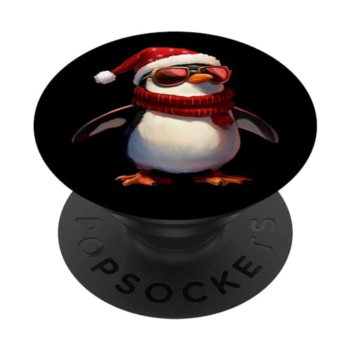 Pinguine Weihnachten / Weihnachtsmann Pinguin PopSockets Klebender PopGrip von Christmas Animals