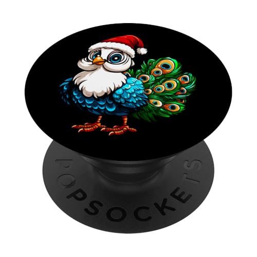 Vogelstrauss Weihnachtsmann / Weihnachten PopSockets Klebender PopGrip von Christmas Animals