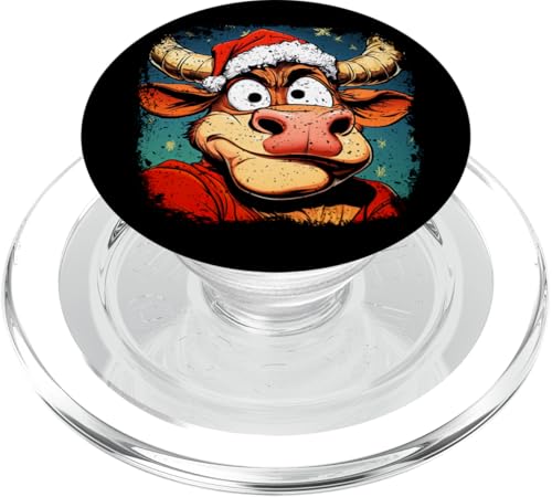 Weihnachtsmann Kuh PopSockets PopGrip für MagSafe von Christmas Animals