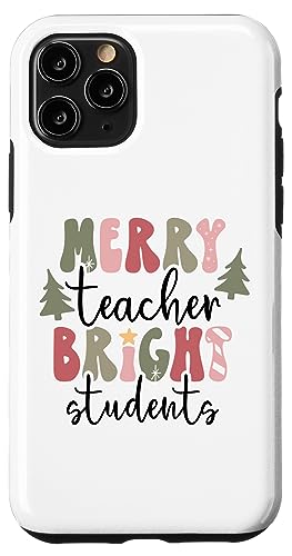 Hülle für iPhone 11 Pro Fröhlicher Lehrer, kluge Schüler//Netter Weihnachtsunterricht von Christmas Apparel & Gifts HHWCo.