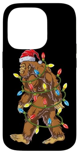 Hülle für iPhone 14 Pro Funny Christmas Bigfoot Sasquatch Weihnachtsbeleuchtung Sasquatch von Christmas Bigfoot Sasquatch Xmas Tees Accessories