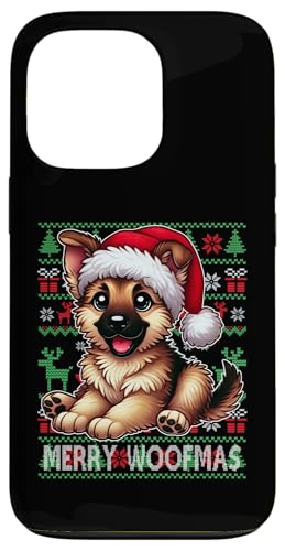 Hülle für iPhone 13 Pro Deutscher Schäferhund Weihnachten hässlicher Pullover Lustiger Hundeliebhaber Xmas von Christmas Dog Lover Adorable Xmas Pet Apparel Co.