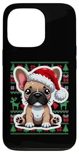 Hülle für iPhone 13 Pro Französische Bulldogge Weihnachten hässlicher Pullover Lustiger Hundeliebhaber Xmas von Christmas Dog Lover Adorable Xmas Pet Apparel Co.