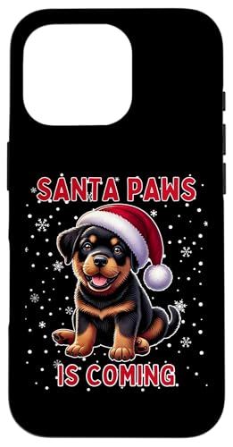 Hülle für iPhone 16 Pro Rottweiler Weihnachtspullover, lustiger Hundeliebhaber, Weihnachten von Christmas Dog Lover Adorable Xmas Pet Apparel Co.