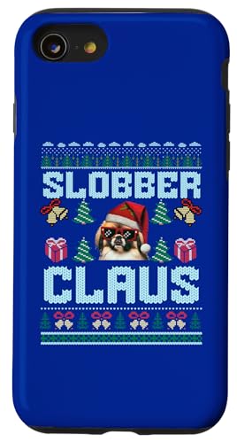 Hülle für iPhone SE (2020) / 7 / 8 Pekinese Merry Christmas Slobberclaus Dog Lover von Christmas Dog Slobber