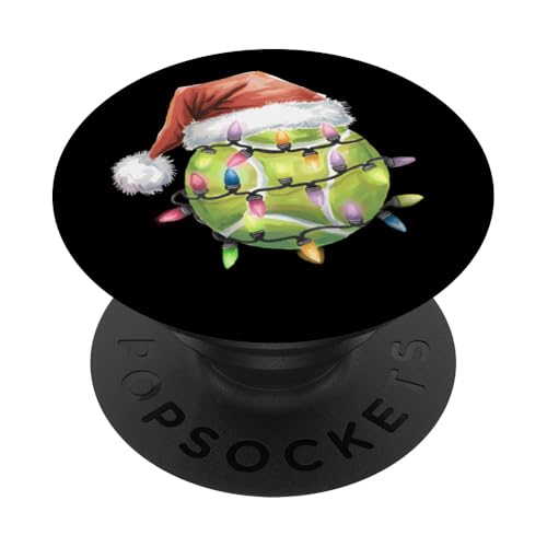 Frohe Weihnachten Tennis Weihnachtsbeleuchtung Weihnachtsfeier Weihnachtsmann PopSockets Klebender PopGrip von Christmas Eve Santa Xmas Merry Christmas Tree