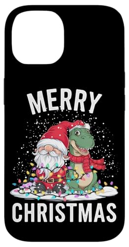 Hülle für iPhone 14 Frohe Weihnachten Zwerg Weihnachten Dinosaurier Schneemann T-Rex von Christmas Eve Santa Xmas Merry Christmas Tree