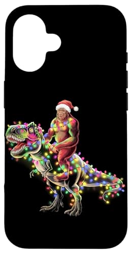 Hülle für iPhone 16 Weihnachtlicher Dinosaurier Bigfoot Xmas Party Dino Winter T-Rex von Christmas Eve Santa Xmas Merry Christmas Tree