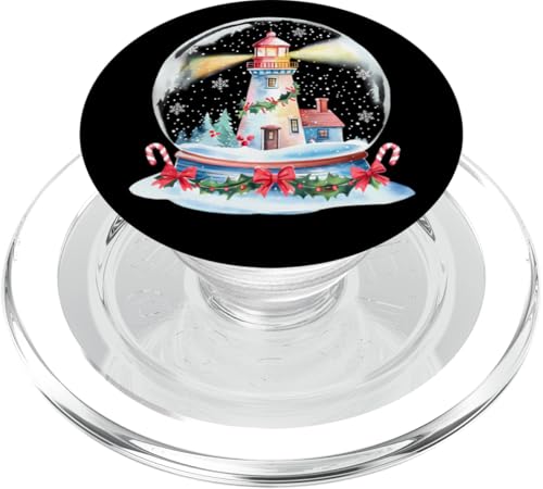 Weihnachtskugel Leuchtturm Xmas Merry Christmas Winter PopSockets PopGrip für MagSafe von Christmas Eve Santa Xmas Merry Christmas Tree