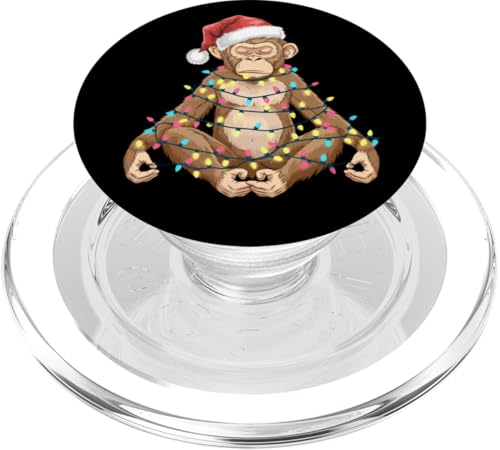 Weihnachtsmütze, meditierender Affe, Weihnachtsmannmütze, Frohe Weihnachten PopSockets PopGrip für MagSafe von Christmas Eve Santa Xmas Merry Christmas Tree