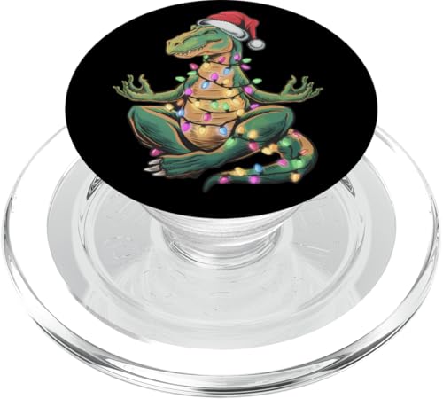 Weihnachtsmütze "Merry Christmas", Dinosaurier, meditierend, Dino PopSockets PopGrip für MagSafe von Christmas Eve Santa Xmas Merry Christmas Tree