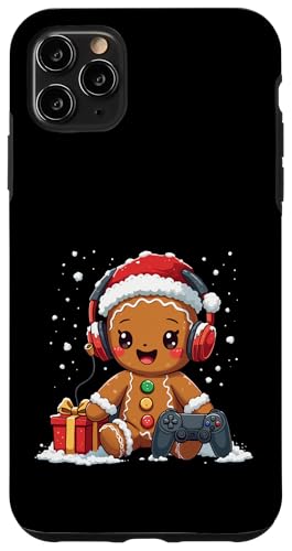 Hülle für iPhone 11 Pro Max Lustiger Weihnachtsspieler, niedliches Lebkuchen-Spiel, für Jungen und Kinder von Christmas Gamer Gingerbread Video Gaming Lover tee