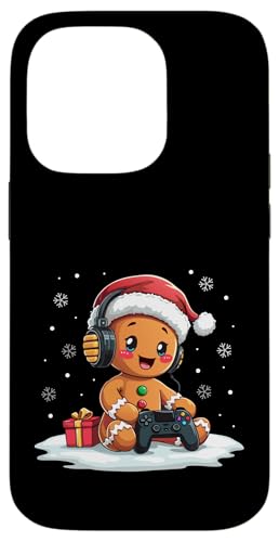 Hülle für iPhone 14 Pro Weihnachtsmütze mit Lebkuchenspieler, Weihnachtsmannmütze, Gaming-Liebhaber, Kinder von Christmas Gamer Gingerbread Video Gaming Lover tee