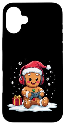 Hülle für iPhone 16 Plus Lustiger Weihnachts-Gamer-Lebkuchen-Xmas Gaming Männer Jungen Kinder von Christmas Gamer Gingerbread Video Gaming Lover tee