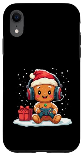 Hülle für iPhone XR Lustiger Weihnachtsspieler, niedliches Lebkuchen-Spiel, für Jungen und Kinder von Christmas Gamer Gingerbread Video Gaming Lover tee